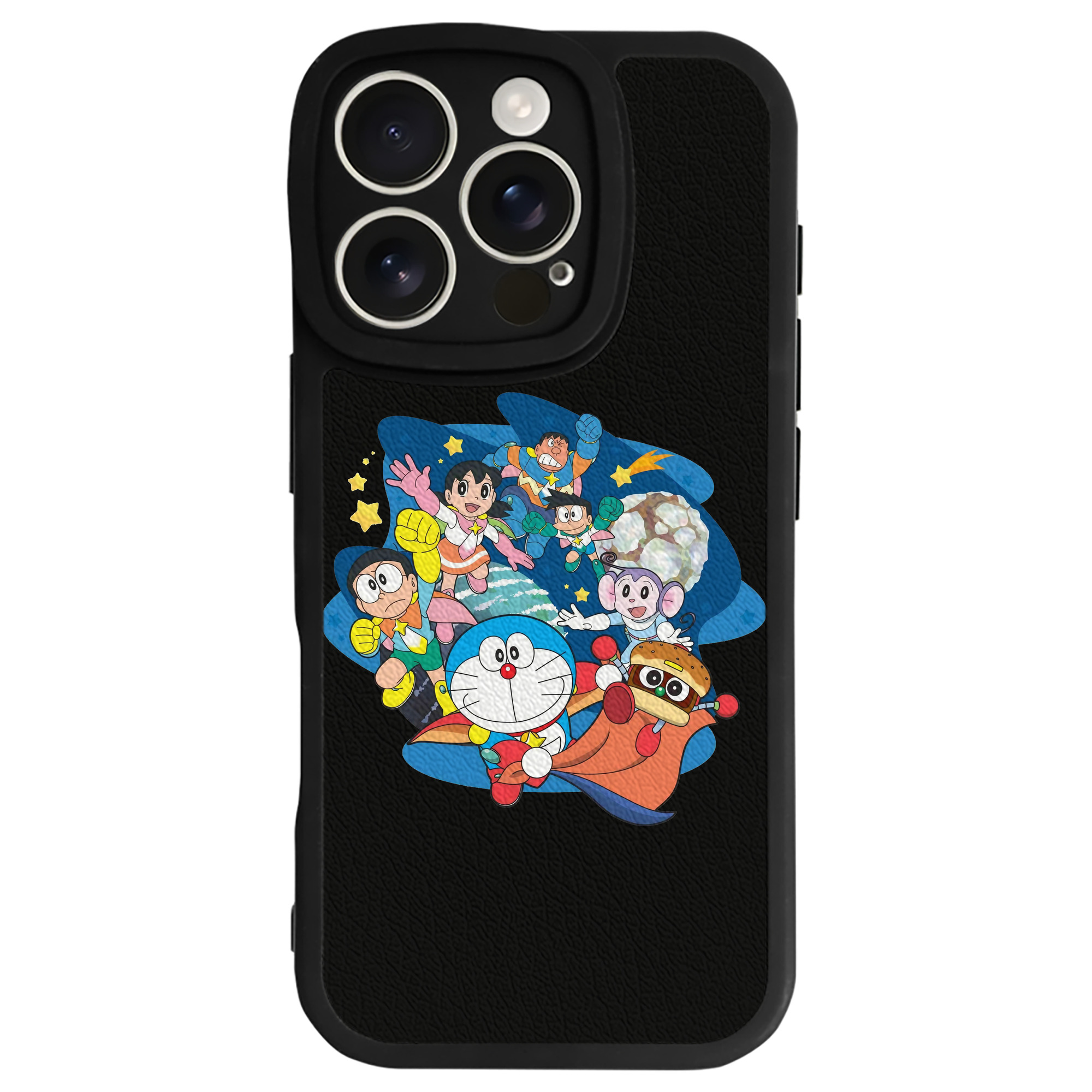 （画像用） ドラえもん Doraemon 【iPhone 16シリーズ対応】シリコンスマホケース（レザー調） 材質：シリコン